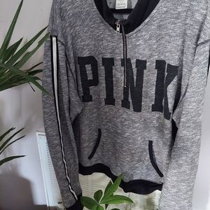 Pink half zip sweatshirt